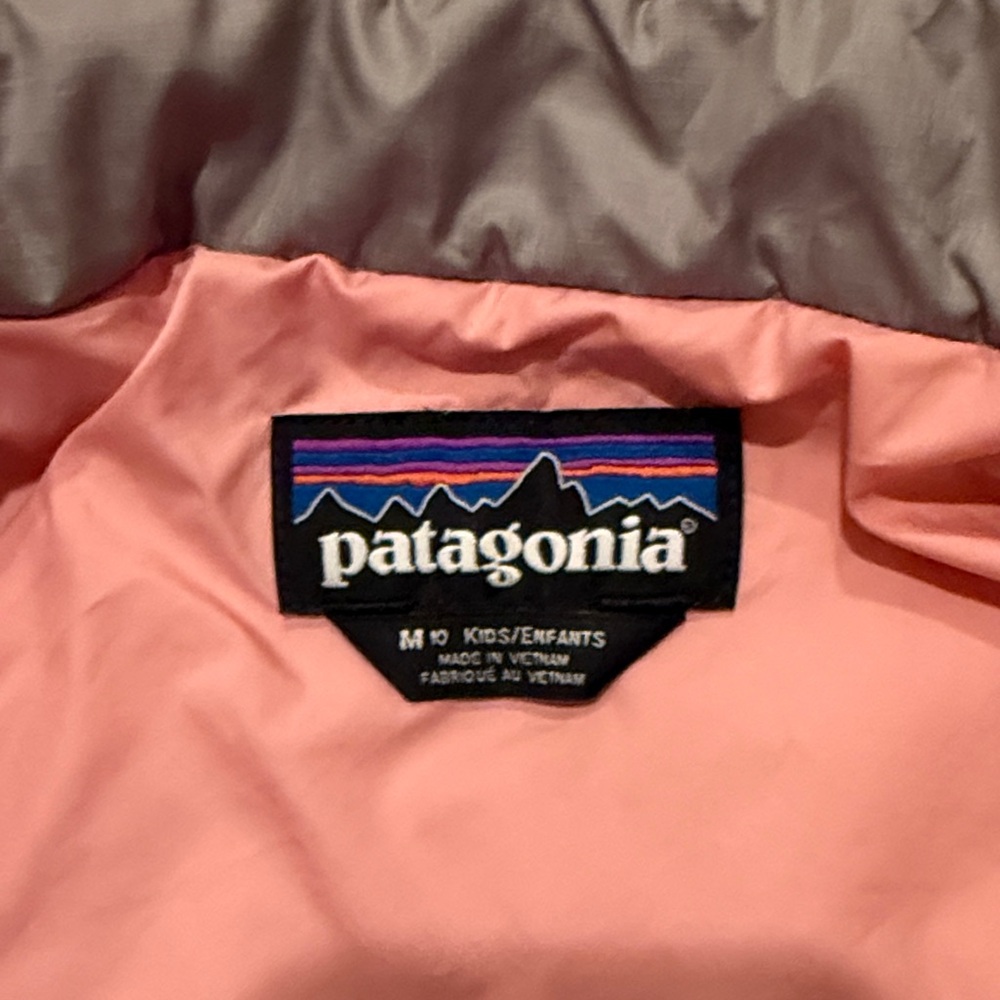 Patagonia Kids Gray and Pink “Nano puff” Jacket. Size MED - Picture 4 of 6